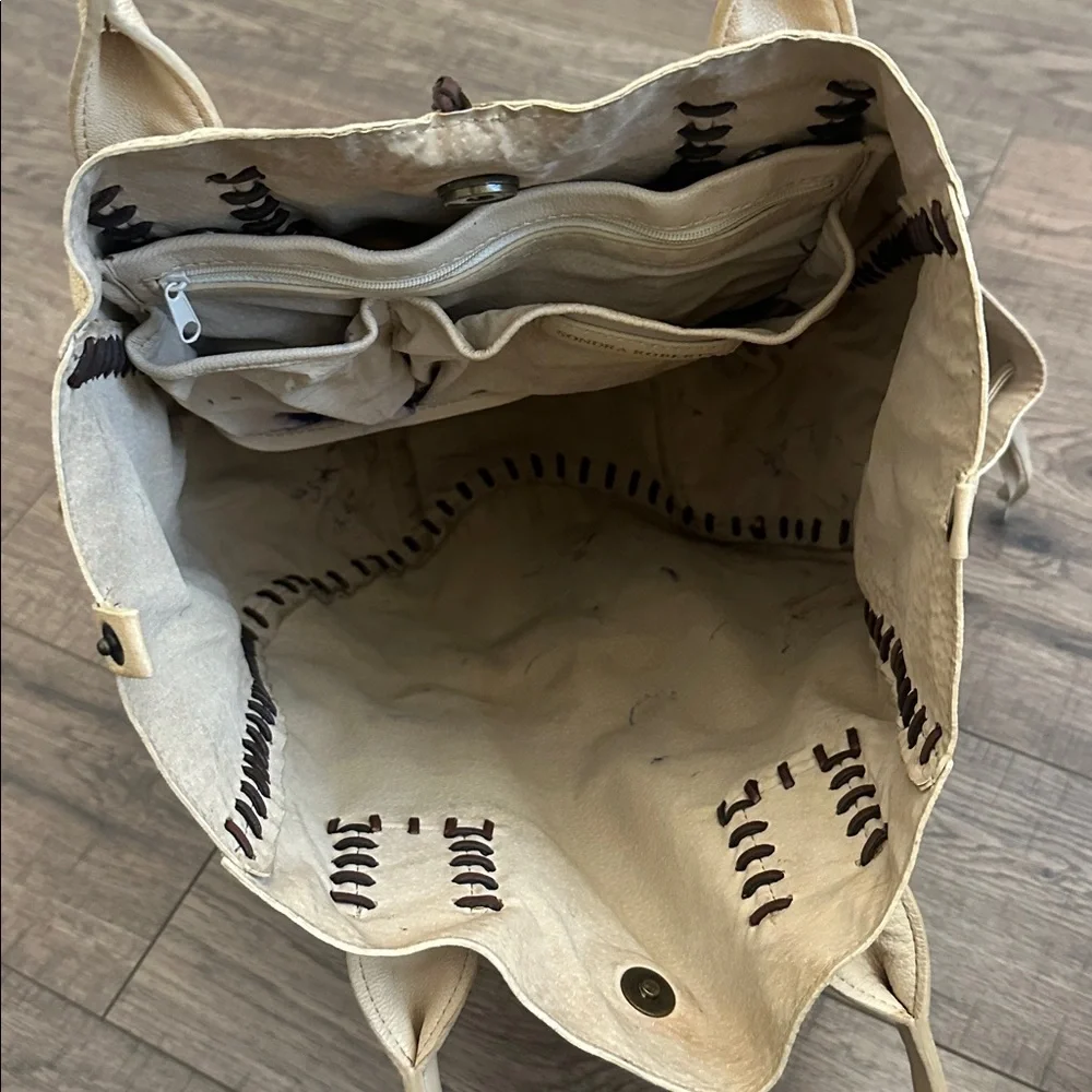 Large Vintage Sondra Roberts Leather Tote Hobo Bag TLC Project